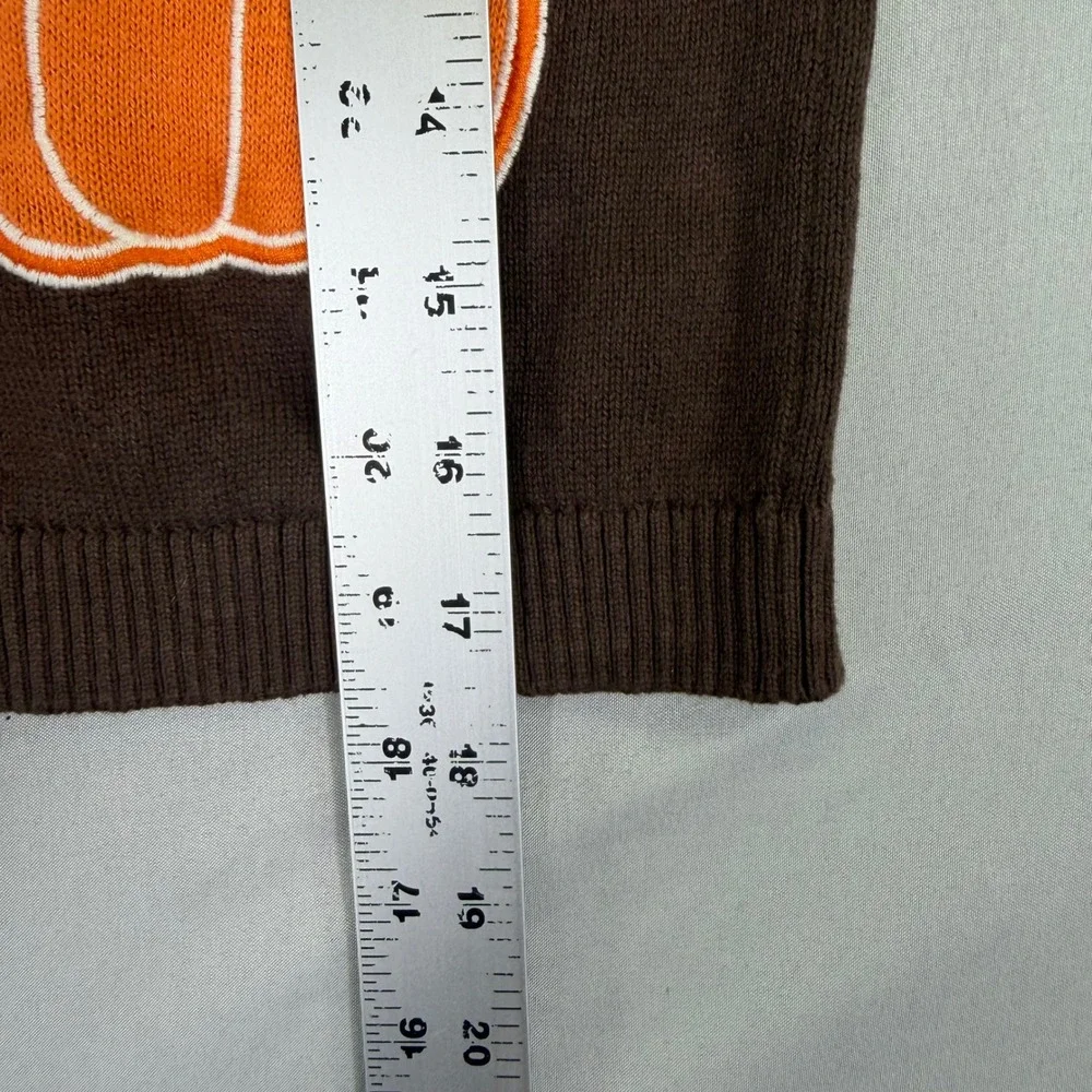Gymboree Brown Pumpkin Cardigan Sweater Size 8 Girls Fall Thanksgiving Cotton